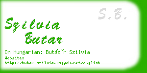 szilvia butar business card